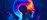 Abstract digital artwork showing a human face in profile dissolving into vivid swirling colour against a dark background, suggesting inner transformation and luminescence emerging from darkness