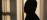 Abstract shadow of a practitioner in contemplative pose